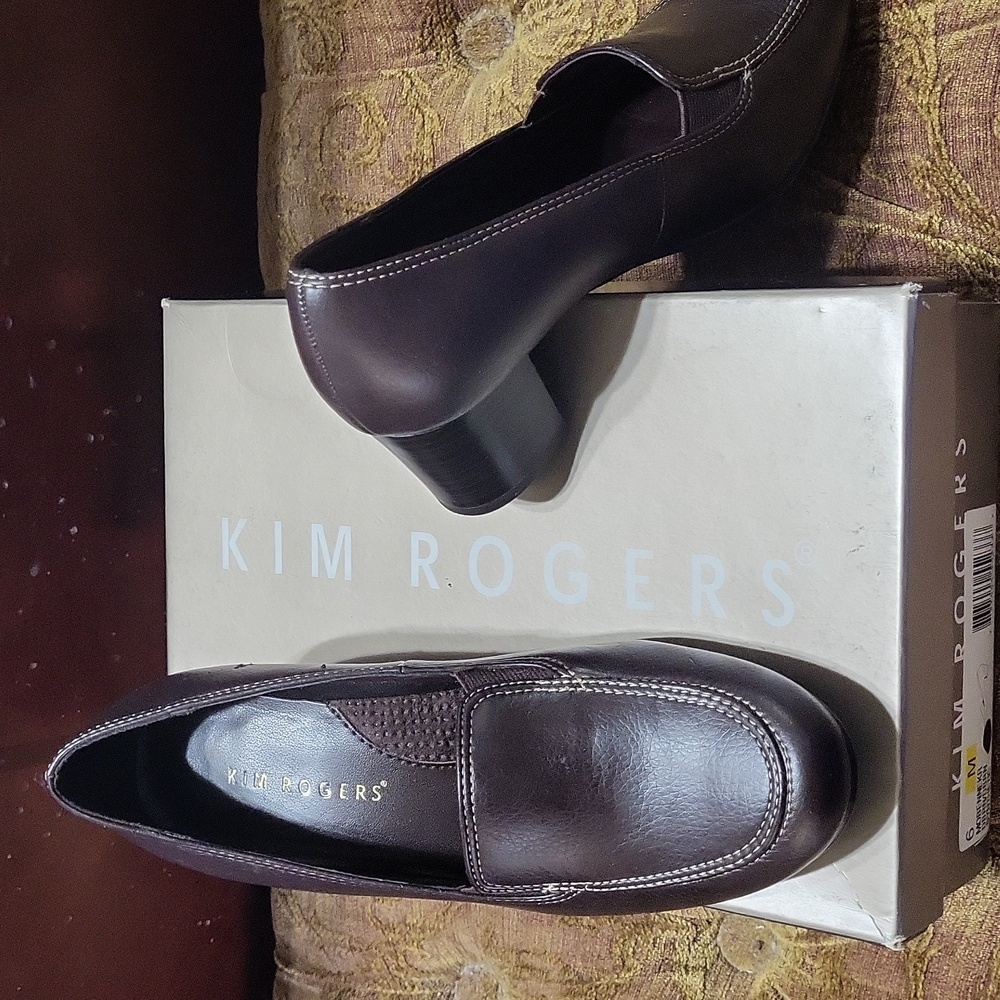 Kim Rogers women's shoes, 6 M, Dark Brown